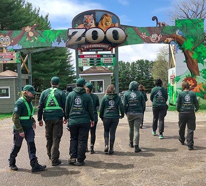 The Animal Rescue Team entering the Montreal zoo.